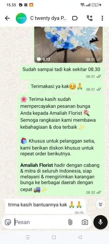 Testimonial krans bunga FLORES TIMUR